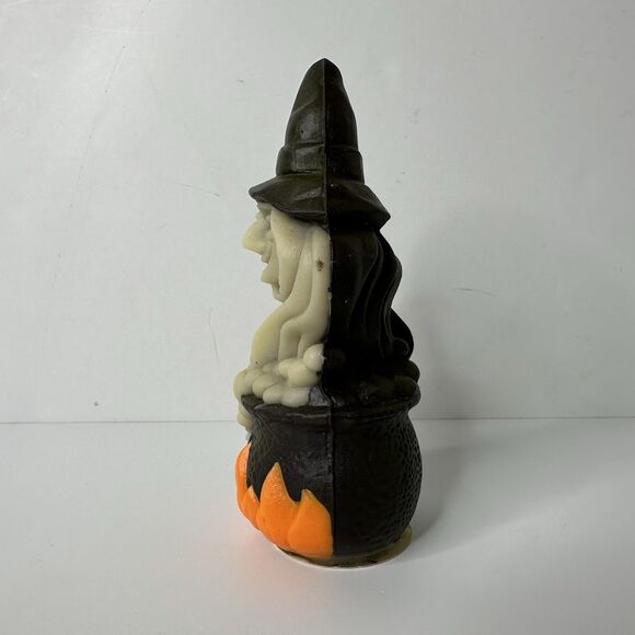 Vintage Halloween Wizard Decorative Wax Air Freshener Witch On Cauldron 80s - Picture 2 of 12